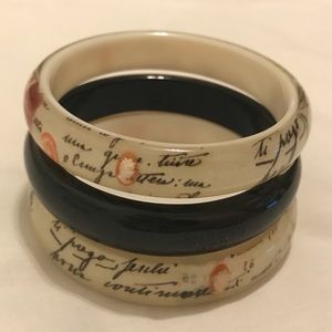 AMADEO NYC Resin Bangle Bracelet Set